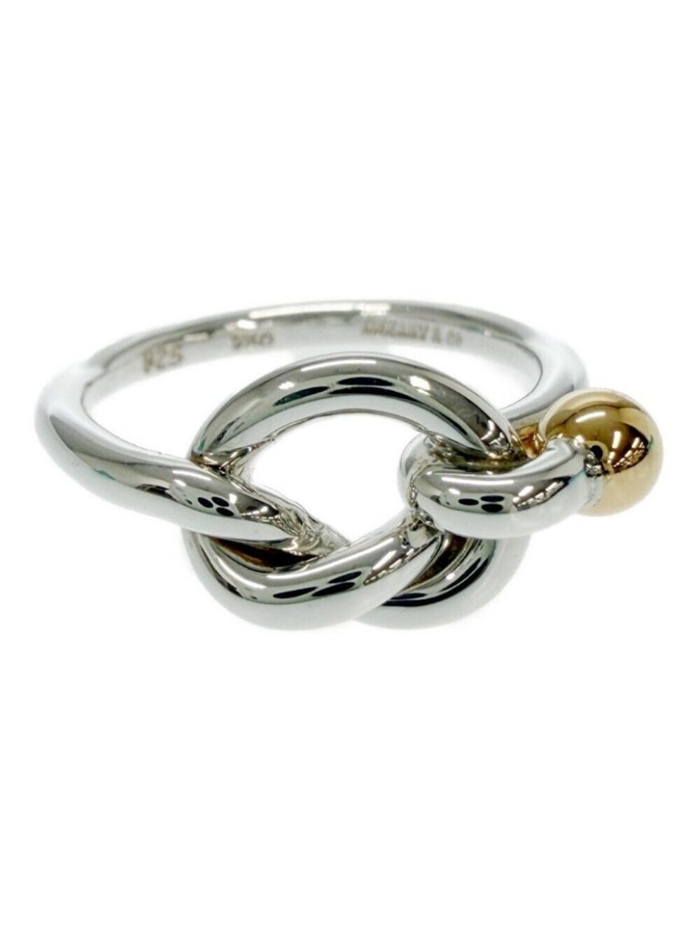 Tiffany & Co Silver Gold Love Knot Ring